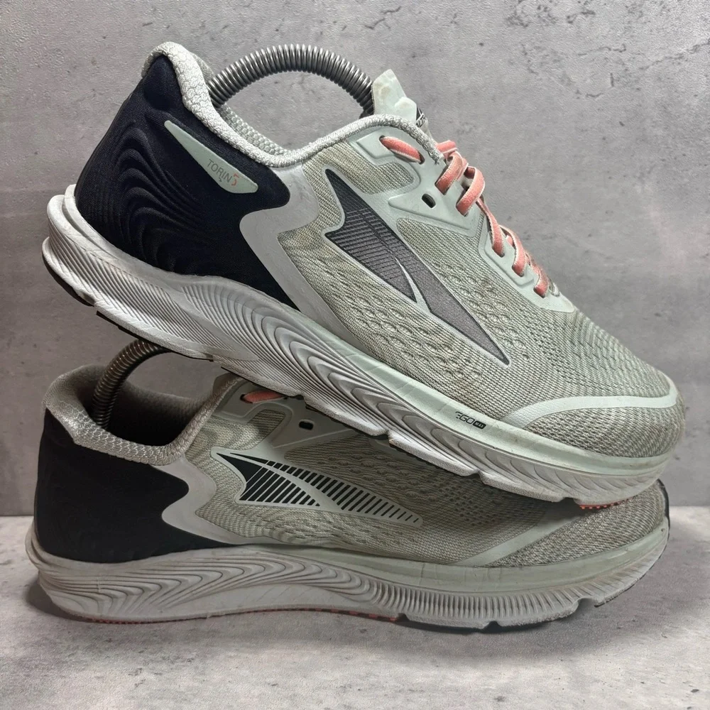 Altra Torin 5 Women's 10 Gray Black Athletic Zero Drop Running‎ Shoes Sneakers